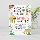 Wild One First Birthday Invitation (Debout devant)