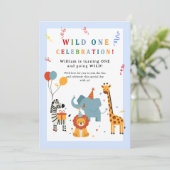 Wild One First Birthday Invitation (Debout devant)
