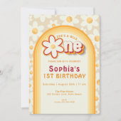 Wild One First Birthday Invitation | Boho Daisy & Kaart (Voorkant)
