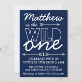 Wild One First Birthday Invitation Kaart (Voorkant)