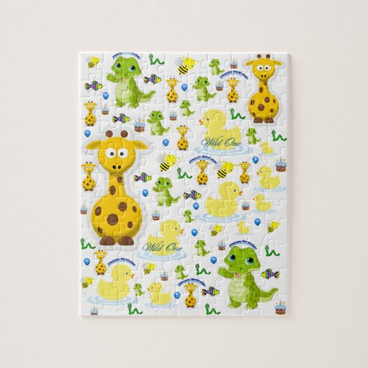 Wild One First Birthday Jigzaag Puzzle Legpuzzel (Verticaal)