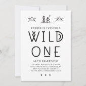 Wild One First Birthday Kraft Invitation (Devant)