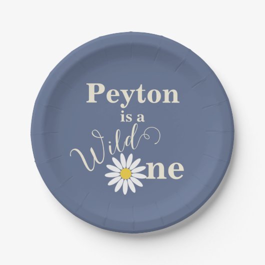 Wild One First Birthday Papieren Bordje (Voorkant)