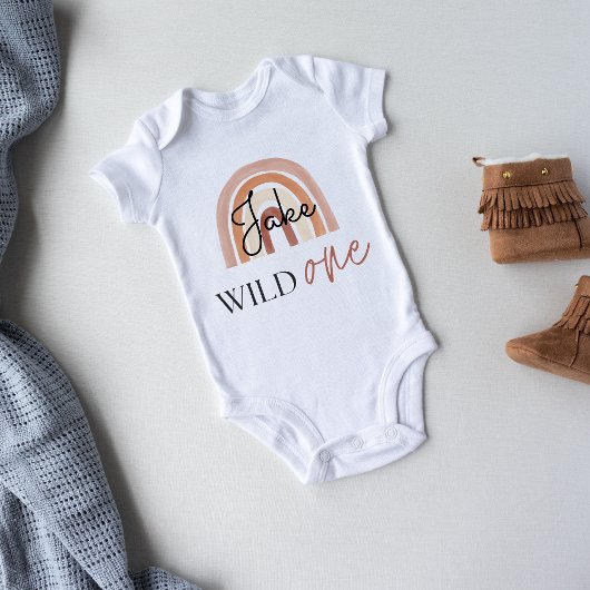 Wild One First Birthday Rainbow & Sun gepersonalis Romper