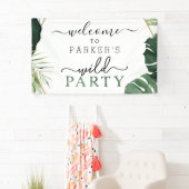 Wild One First Birthday Vinyl Welkom Banner (Insitu)