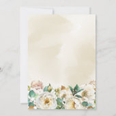 Wild One Floral Green Invitation dorée (Dos)