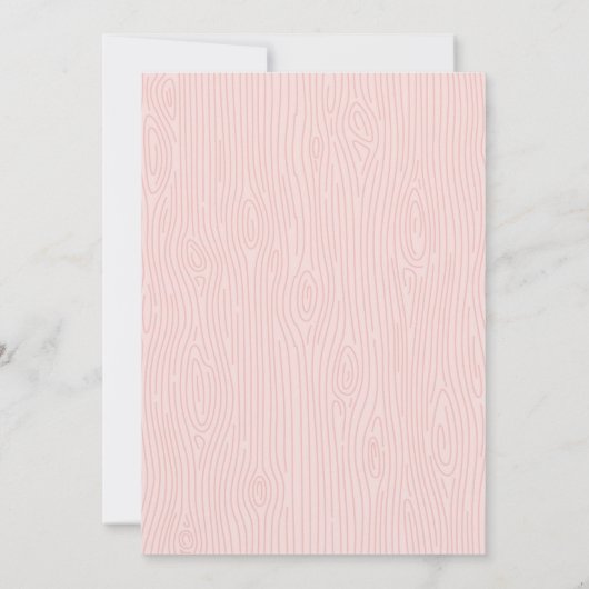 Wild One Floral Woodland Animal First Birthday Inv Kaart (Achterkant)