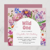 Wild One Flowers 1's Verjaardag Kaart (Voorkant / Achterkant)