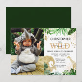 Wild One Foto Safari 1.10e verjaardag Kaart (Voorkant / Achterkant)