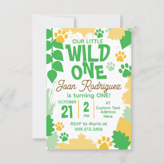 Wild One Foto Uitnodigingen Platte Bedankkaart