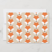 Wild One Fox First Birthday Invitation Kaart (Achterkant)