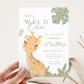 Wild One Giraffe 1er Invitation anniversaire