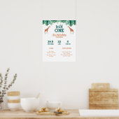 Wild ONE giraffe Milestone Poster (Keuken)