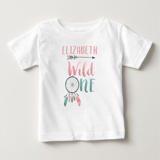 Wild One Girl Boho Shirt eerste verjaardag (Voorkant)