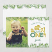 Wild One Gold Safari Carte de remerciements d'anni (Devant / Derrière)