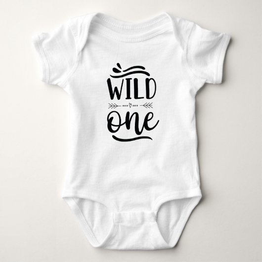 "Wild One" Grappig baby Bodysuit (Voorkant)