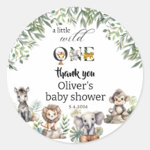 Wild One Green Safari Dieren baby shower