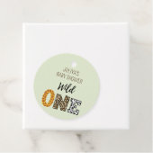 Wild One Groen baby shower Bedankjes Labels (In situ)