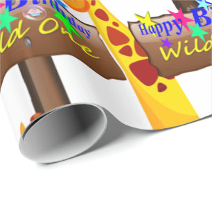 Wild One Happy Birthday Wrapping Paper Cadeaupapier