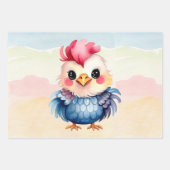 Wild One Happy Fun Woodland Animals Waterverf Inpakpapier Vel (Voorkant 2)