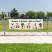 Wild One Happy Fun Woodland Animals Waterverf Spandoek (Insitu)