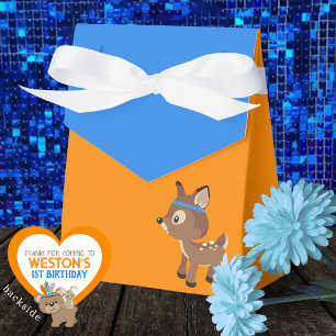 Wild One Hert Oranje & Blauwe Behandel Favoriet Do Bedankdoosjes