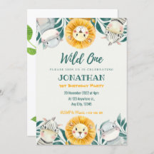 Wild One Illustration Anniversaire Invitation