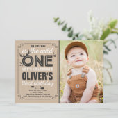 Wild One Invitation Boy Wild One Birthday Party (Debout devant)