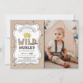Wild One Invitation Boy Wild Thing Anniversaire (Devant)