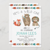 Wild One - Invitation pour le premier anniversaire (Devant / Derrière)