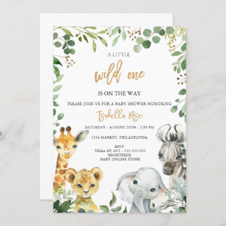 Wild One is on the Way Baby Shower Invitation