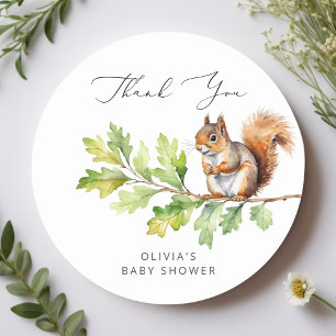 Wild One is onderweg Baby shower dank je Ronde Sticker