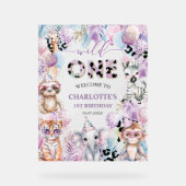 Wild One Jungle Animal Safari 1er anniversaire Bie (Recto)