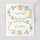 Wild One Jungle Animals Birthday Food Tent (Buitenkant ongevouwen)