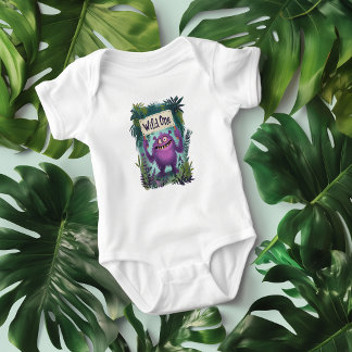 Wild One Jungle Monster Verjaardag Romper