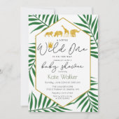 Wild One Jungle Safari Baby shower Invitation (Devant)