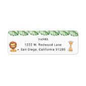 Wild One Jungle Safari Birthday for Boys Etiket (Voorkant)