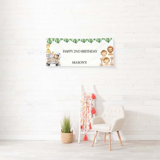 Wild One Jungle Safari Birthday for Boys Spandoek (Insitu)