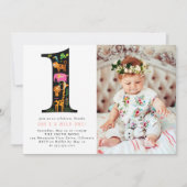 Wild One Jungle Safari Invitation d'anniversaire (Devant)