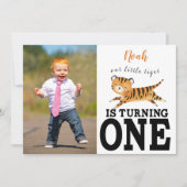 Wild One Jungle Tiger 1er Invitation anniversaire (Devant)