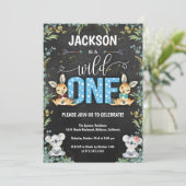 Wild One Kangaroo en Koala 1e verjaardag Kaart (Staand voorkant)