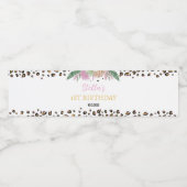 Wild One Leopard Anniversaire Fête Étiquette de bo (Étiquettes simples)