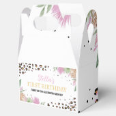 Wild One Leopard Dieren Verjaardag Favor Box Bedankdoosjes (Geopend)