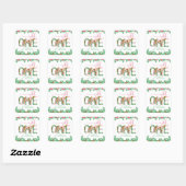 Wild One Leopard First Birthday Vierkante Sticker (Vel)