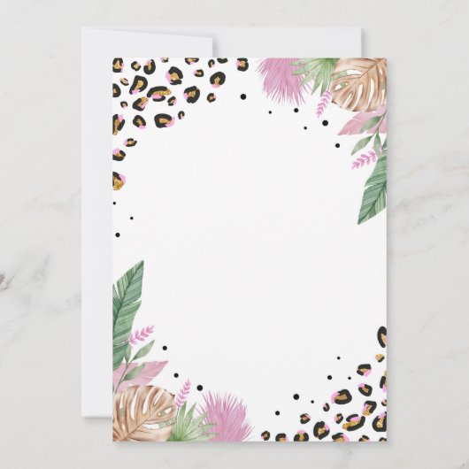 Wild One Leopard Safari 2e Invitation anniversaire (Dos)