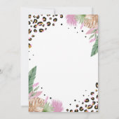 Wild One Leopard Time Capsule Note Bericht Kaart (Achterkant)