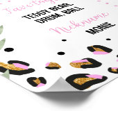 Wild One Leopard Verjaardag Mijlpaal teken Poster (Hoek)