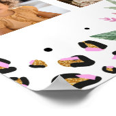 Wild One Leopard Verjaardagsfoto Milestone Poster (Hoek)