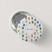 Wild ONE Leuke Dieren 1e Verjaardag Kinderen Ronde Button 3,2 Cm (Voorkant /achterkant)