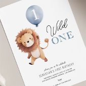 Wild One Lion 1st Birthday Kaart
